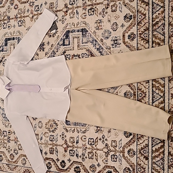 VAN HEUSEN BOYS 3 PIECE PANTS, SHIRT WITH CLIP-ON TIE, AND VEST SIZE 7 - Picture 1 of 16